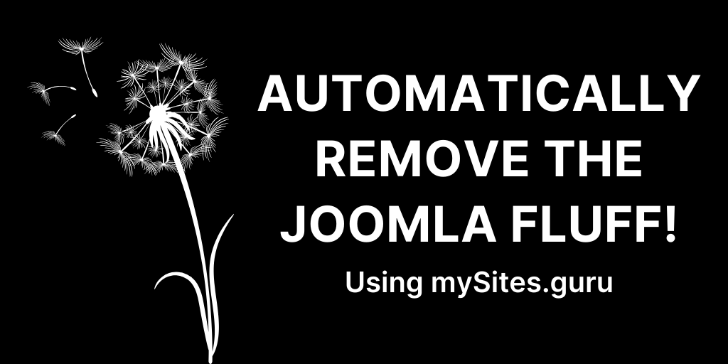 Remove the joomla fluff after each update